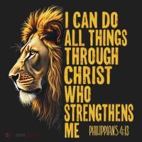 Philippians 413 Religious Lion Strengthens Christian  Hat thumb 2