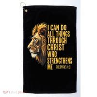 Philippians 413 Religious Lion Strengthens Christian  Golf Towel thumb 0