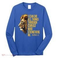 Philippians 413 Religious Lion Strengthens Christian  Long Sleeve Shirt thumb 0