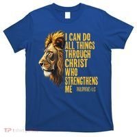 Philippians 413 Religious Lion Strengthens Christian  T-Shirt thumb 0
