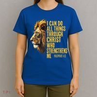 Philippians 413 Religious Lion Strengthens Christian  T-Shirt thumb 4