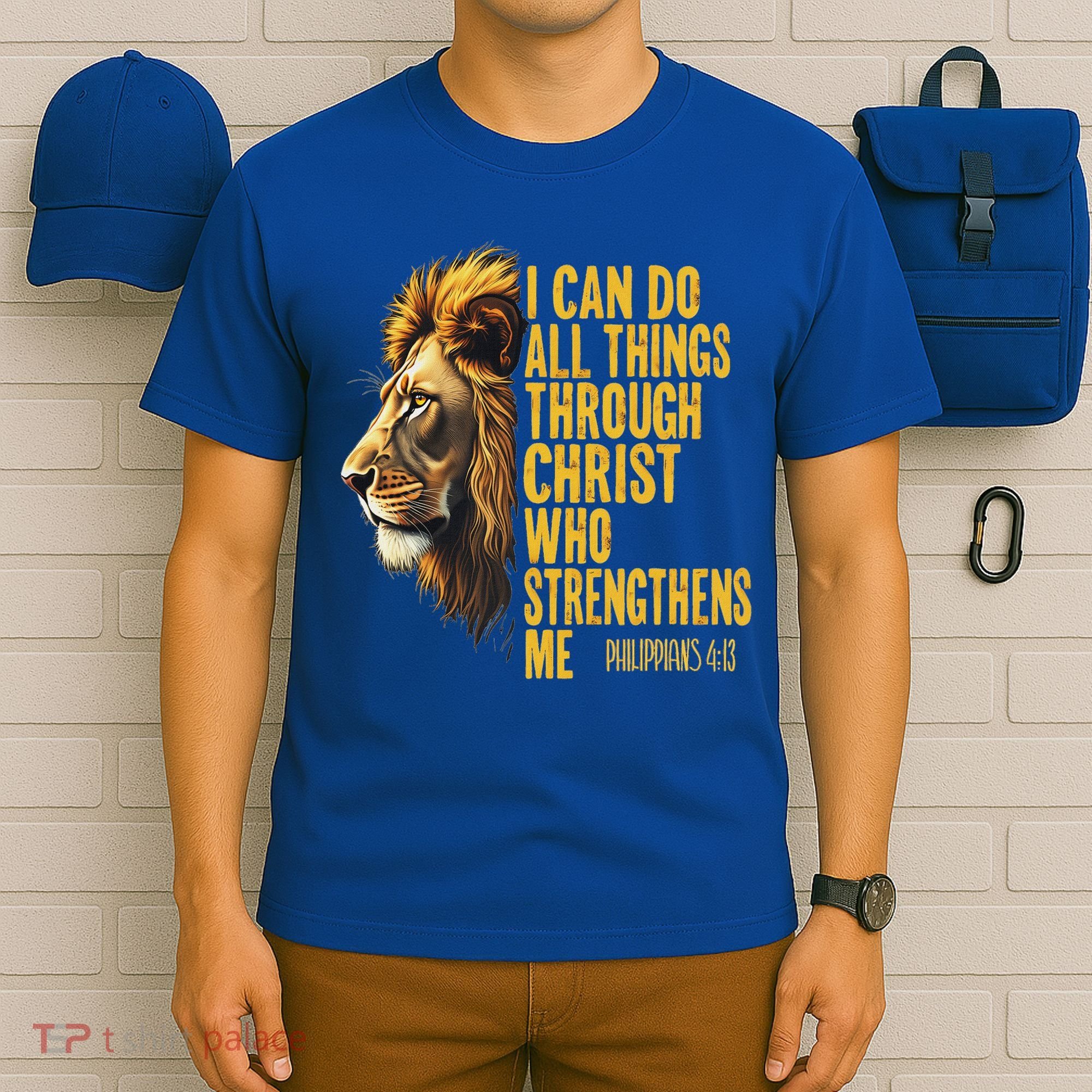 Philippians 413 Religious Lion Strengthens Christian  T-Shirt