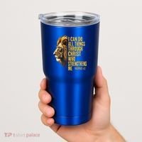 Philippians 413 Religious Lion Strengthens Christian  Tumbler thumb 2
