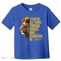 Philippians 413 Religious Lion Strengthens Christian  Toddler T-Shirt thumb 0