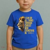 Philippians 413 Religious Lion Strengthens Christian  Toddler T-Shirt thumb 2