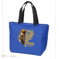 Philippians 413 Religious Lion Strengthens Christian  Tote Bag thumb 3