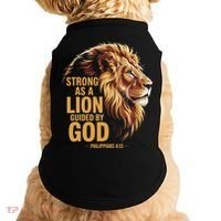 Philippians 413 Religious Lion Strengthens Christian Doggie Tank thumb 0