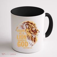 Philippians 413 Religious Lion Strengthens Christian Coffee Mug thumb 1