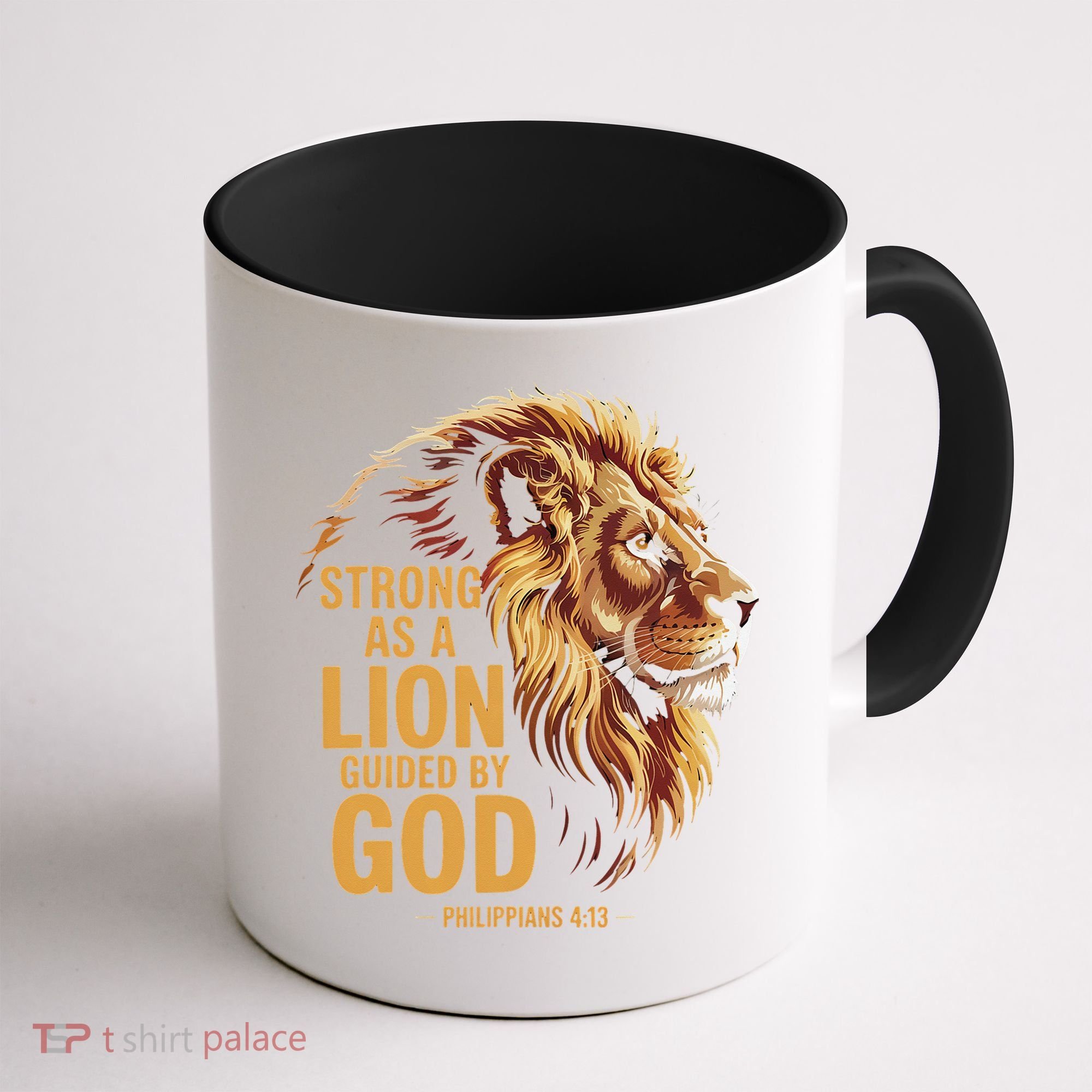 Philippians 413 Religious Lion Strengthens Christian Coffee Mug