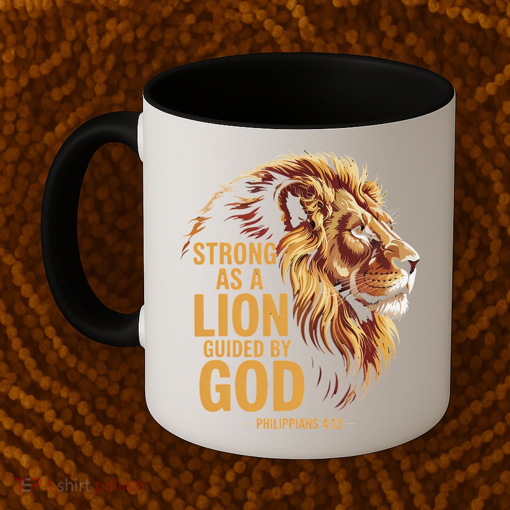 Philippians 413 Religious Lion Strengthens Christian Coffee Mug