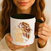 Philippians 413 Religious Lion Strengthens Christian Coffee Mug thumb 3