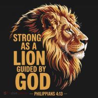Philippians 413 Religious Lion Strengthens Christian Baby Bodysuit thumb 2
