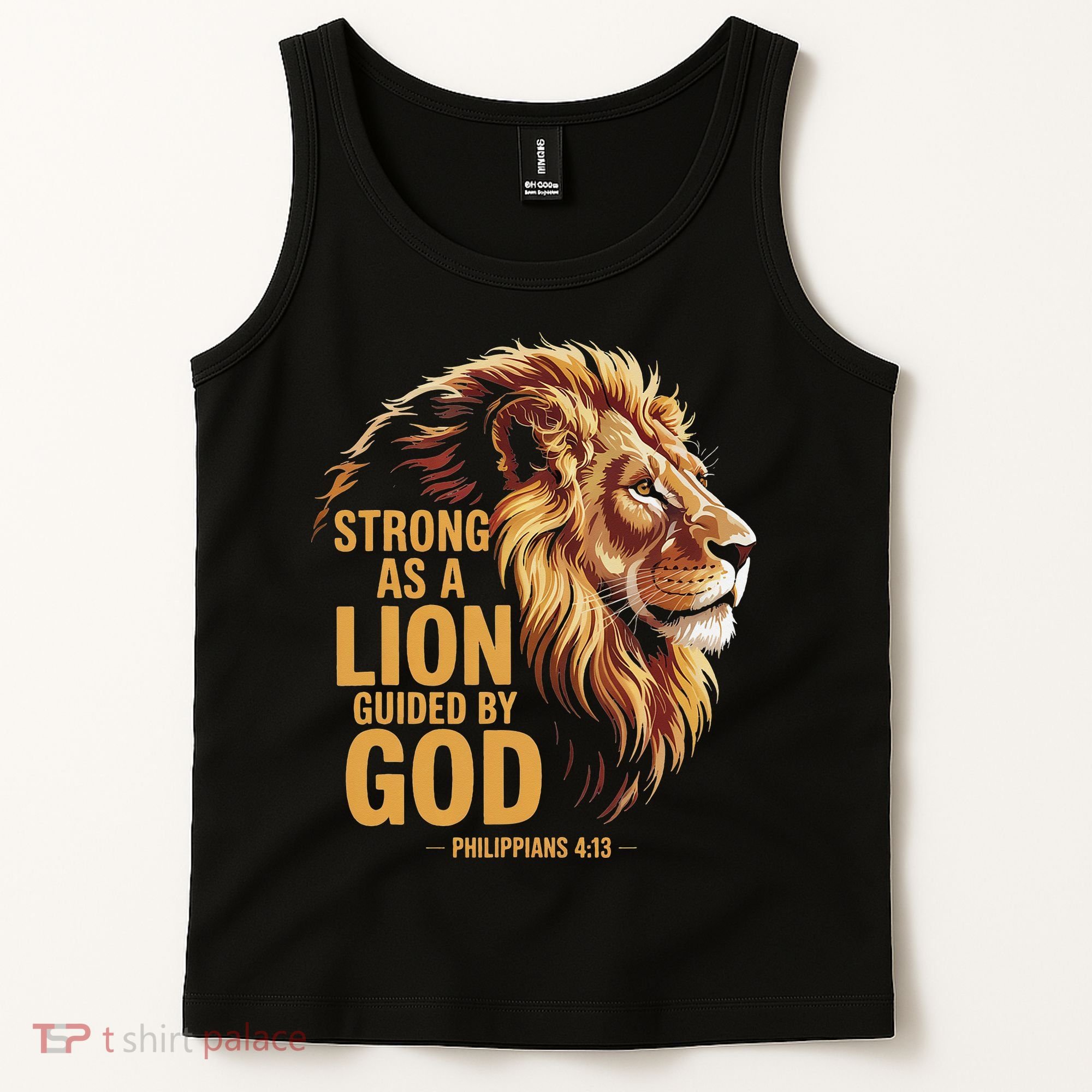 Philippians 413 Religious Lion Strengthens Christian Tank Top