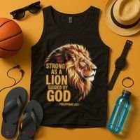 Philippians 413 Religious Lion Strengthens Christian Tank Top thumb 4