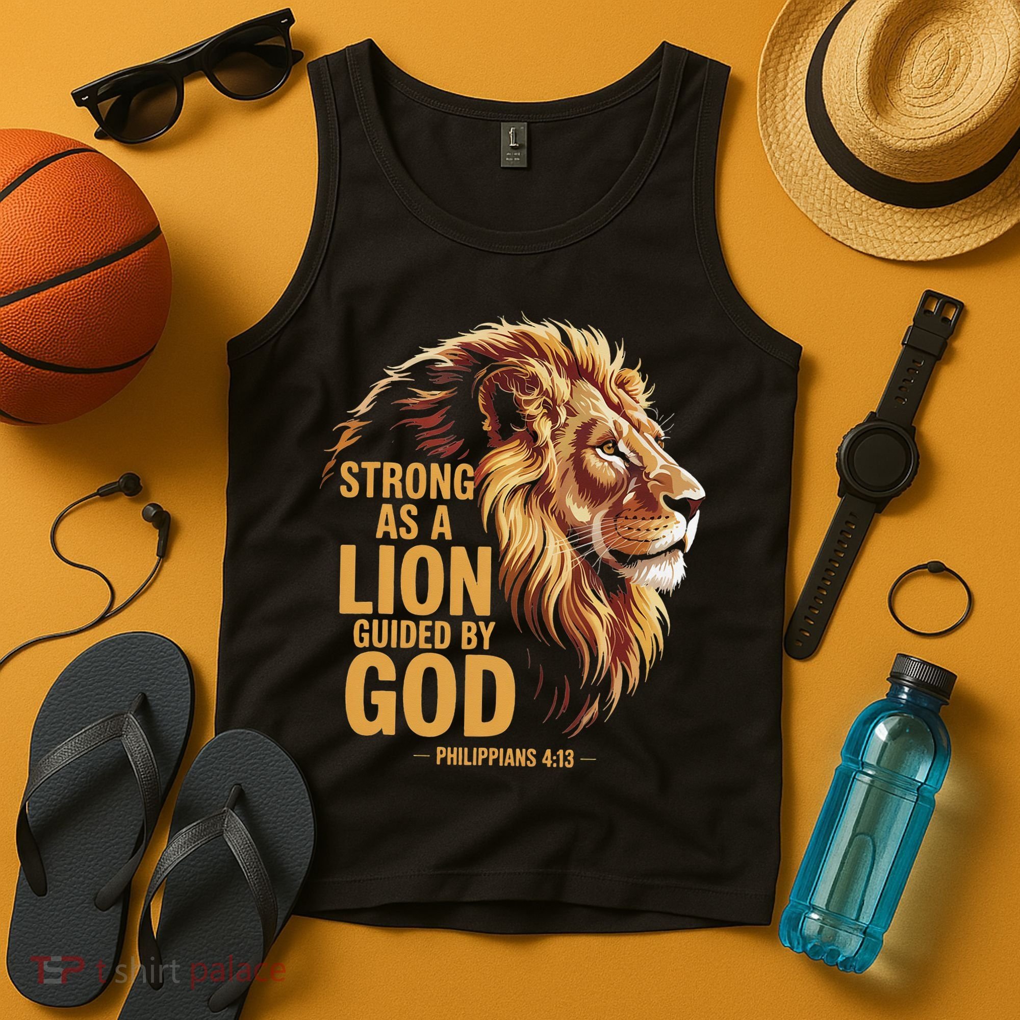 Philippians 413 Religious Lion Strengthens Christian Tank Top