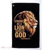 Philippians 413 Religious Lion Strengthens Christian Golf Towel thumb 0