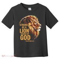 Philippians 413 Religious Lion Strengthens Christian Toddler T-Shirt thumb 0
