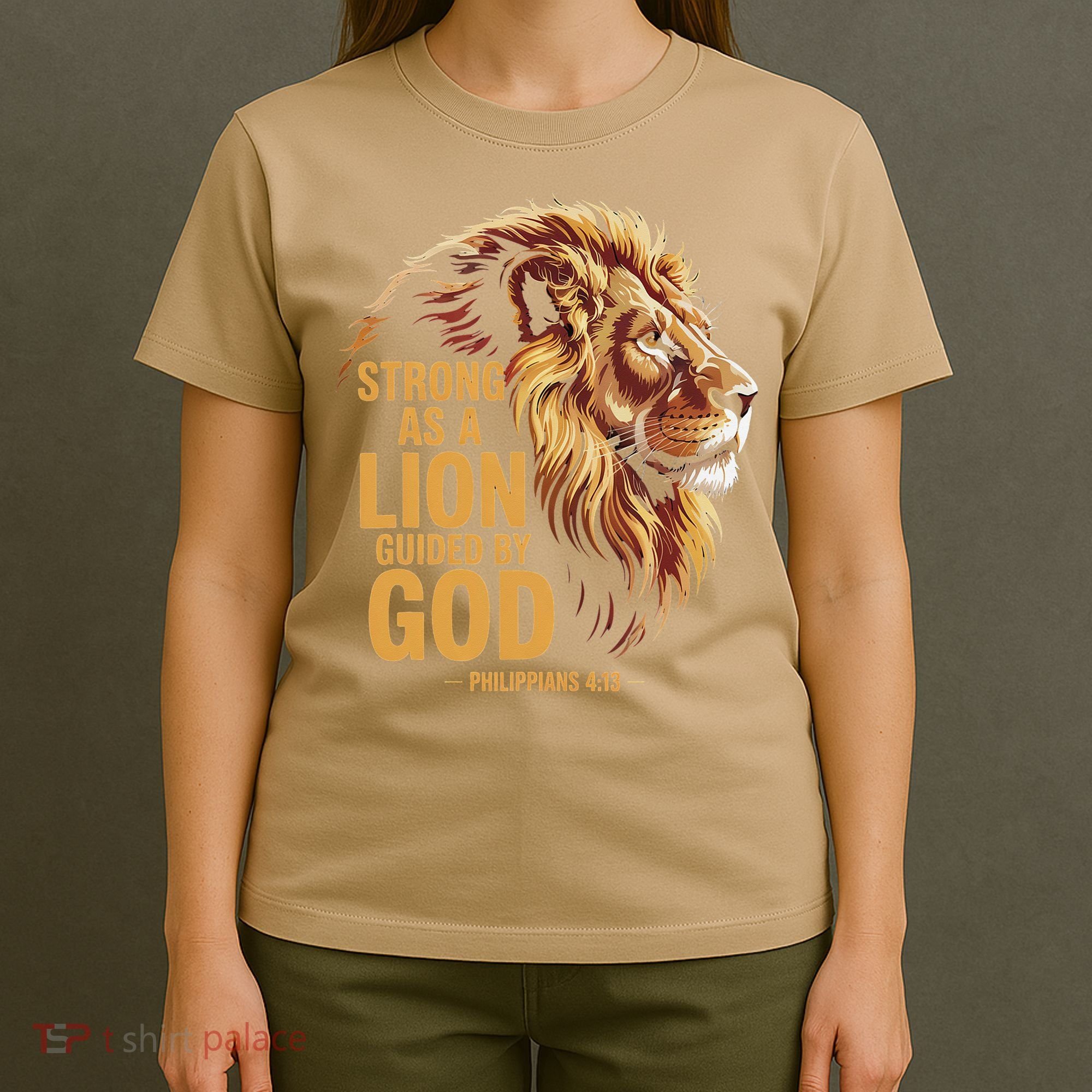 Philippians 413 Religious Lion Strengthens Christian T-Shirt