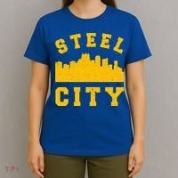 Pittsburgh 412 Steel City Skyline Pennsylvania Home Pride T-Shirt thumb 4