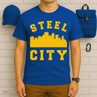 Pittsburgh 412 Steel City Skyline Pennsylvania Home Pride T-Shirt thumb 6