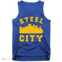 Pittsburgh 412 Steel City Skyline Pennsylvania Home Pride Tank Top thumb 0