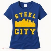 Pittsburgh 412 Steel City Skyline Pennsylvania Home Pride Women's T-Shirt thumb 0