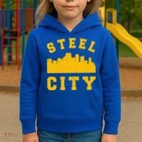 Pittsburgh 412 Steel City Skyline Pennsylvania Home Pride Kids Hoodie thumb 3