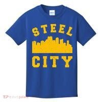 Pittsburgh 412 Steel City Skyline Pennsylvania Home Pride Kids T-Shirt thumb 0