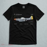 P 51 Mustang WWII Airplane Historic War Bird Fighter T-Shirt thumb 5