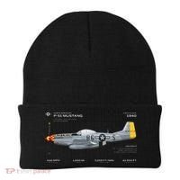 P 51 Mustang WWII Airplane Historic War Bird Fighter Beanie thumb 0