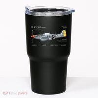 P 51 Mustang WWII Airplane Historic War Bird Fighter Tumbler thumb 0