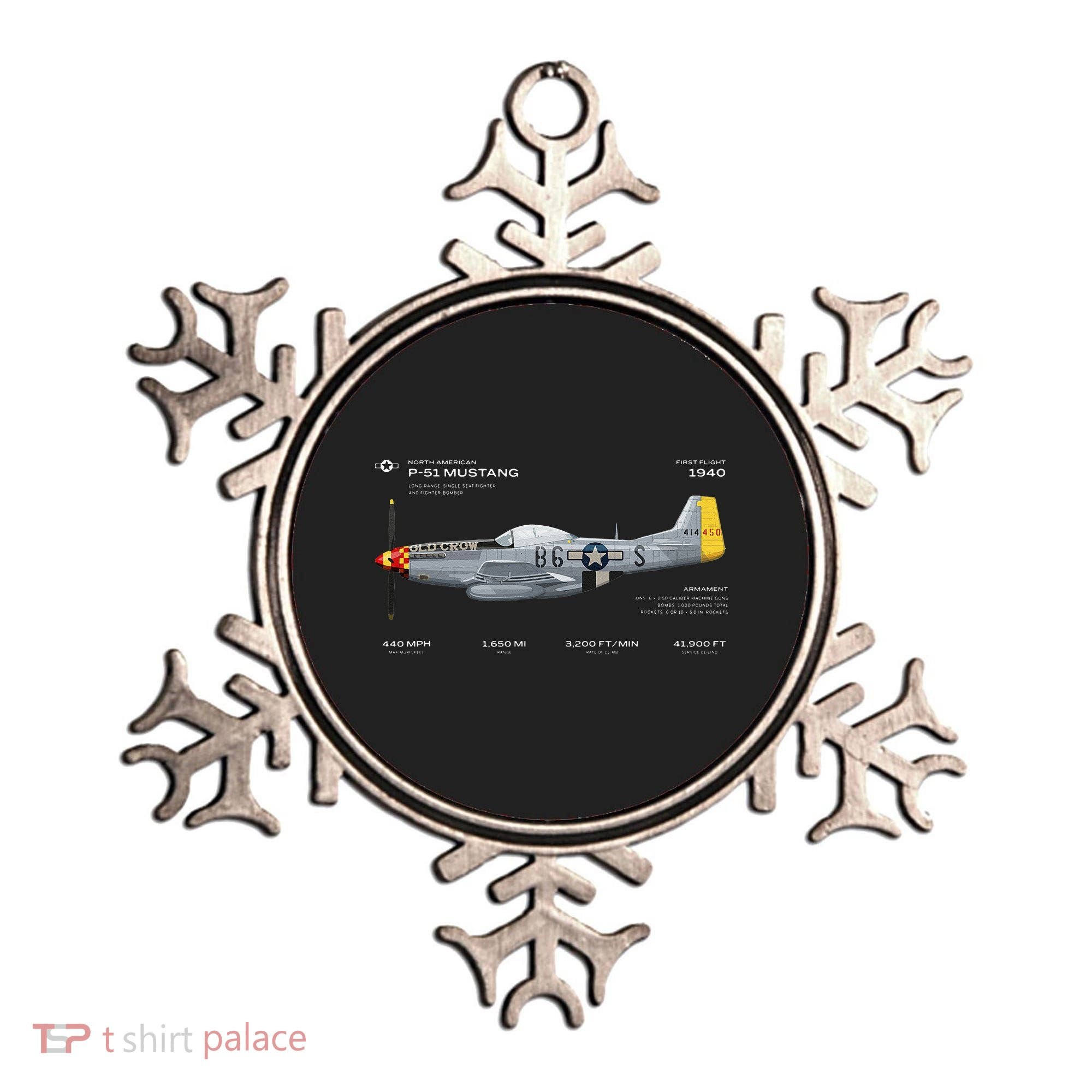 P 51 Mustang WWII Airplane Historic War Bird Fighter Ornament