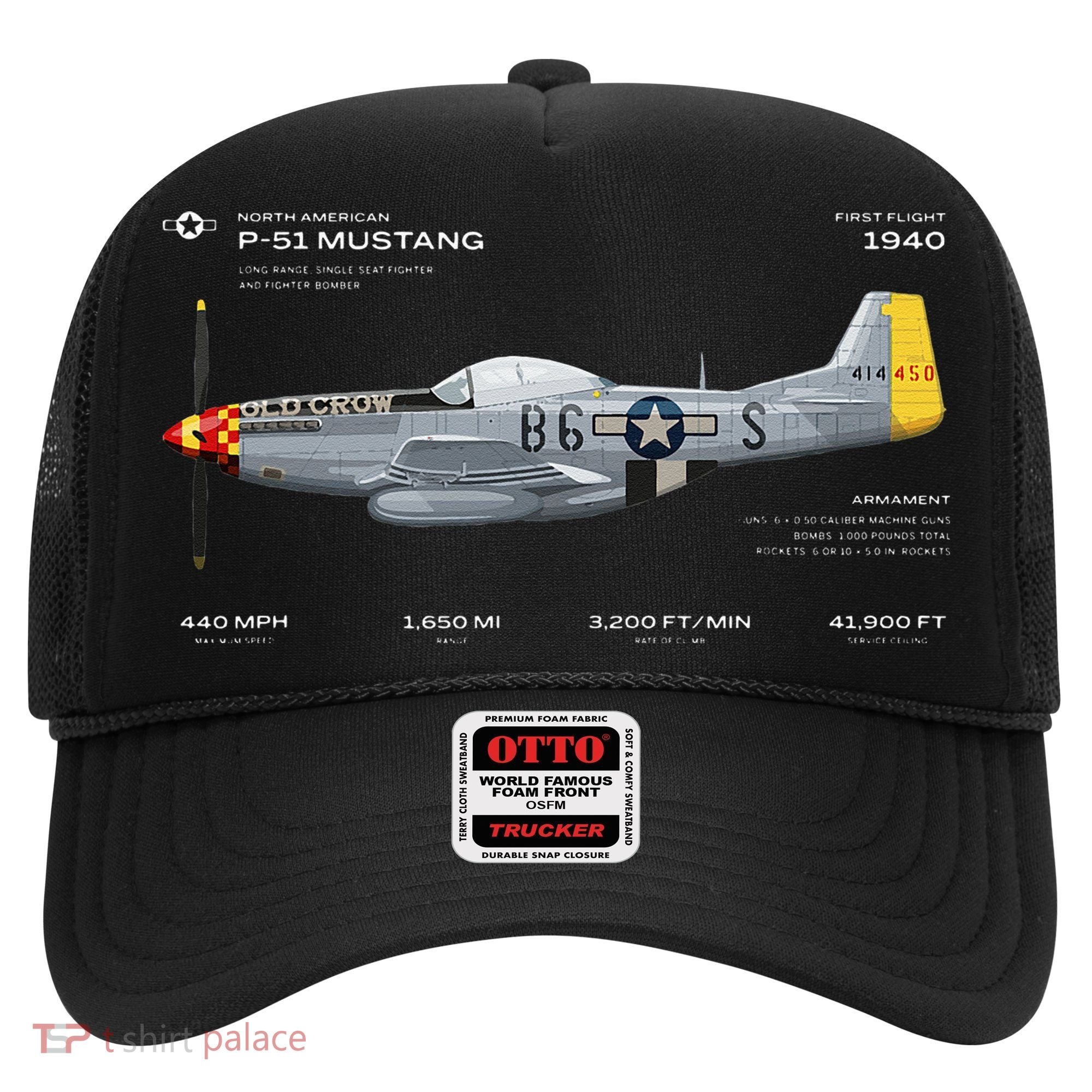 P 51 Mustang WWII Airplane Historic War Bird Fighter Hat