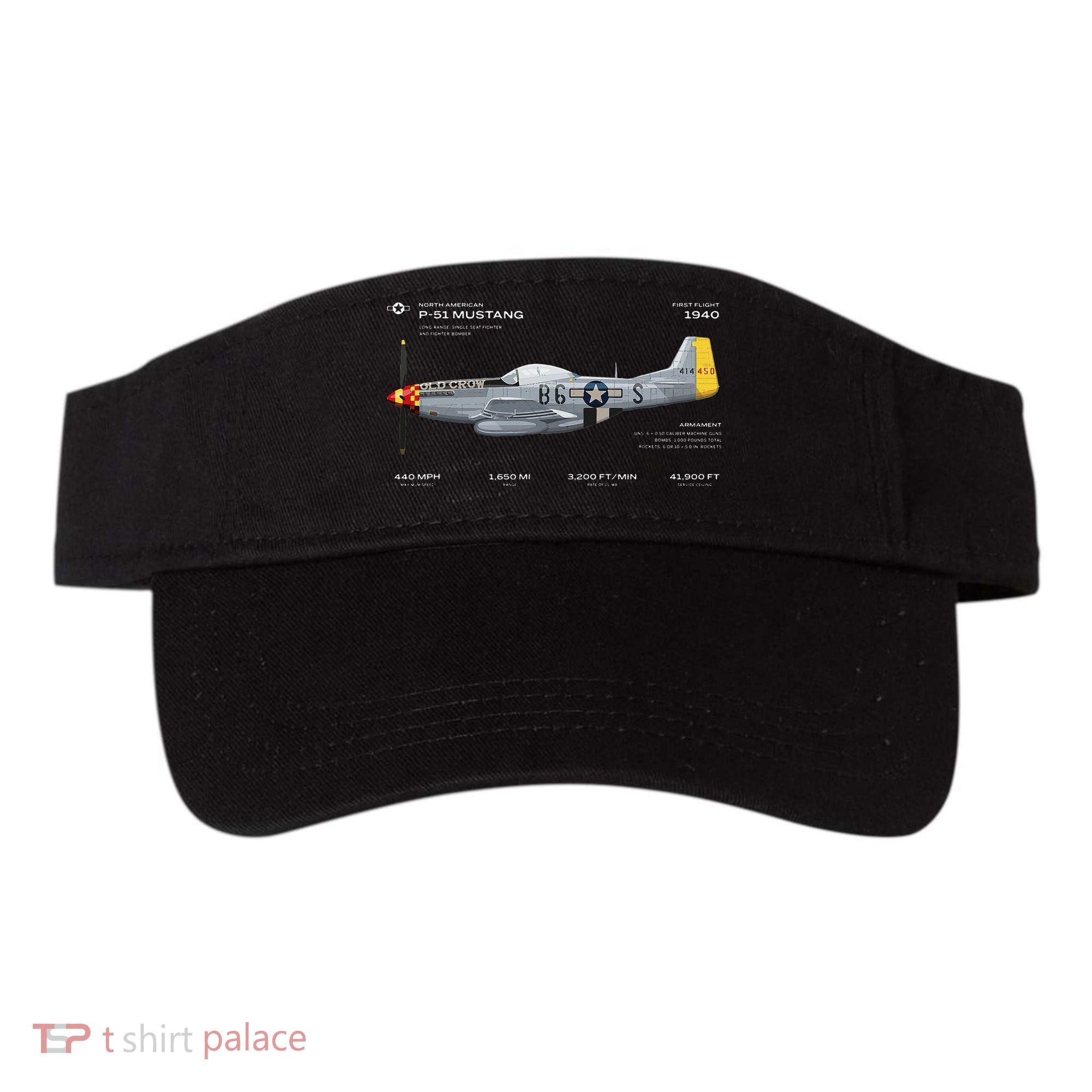 P 51 Mustang WWII Airplane Historic War Bird Fighter Visor