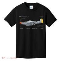 P 51 Mustang WWII Airplane Historic War Bird Fighter Kids T-Shirt thumb 0