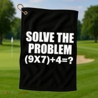 PEMDAS 67 Meme Elementary Math Teacher Brainrot Joke Golf Towel thumb 1
