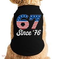Patriotic 67 Since '76 USA 6-7 Meme Six Seven Doggie Tank thumb 0