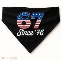 Patriotic 67 Since '76 USA 6-7 Meme Six Seven USA-Made Doggie Bandana thumb 0