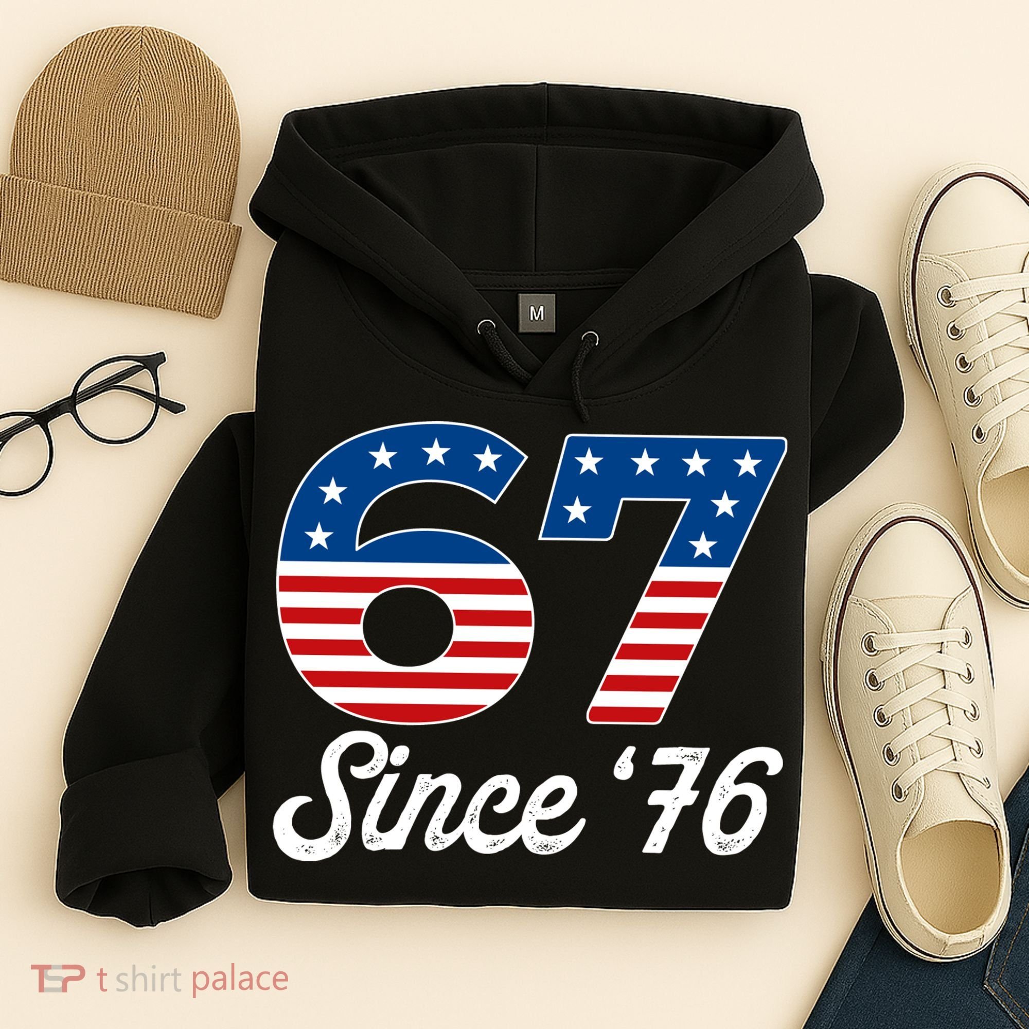 Patriotic 67 Since '76 USA 6-7 Meme Six Seven Hoodie
