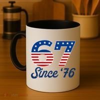 Patriotic 67 Since '76 USA 6-7 Meme Six Seven Coffee Mug thumb 4