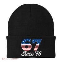 Patriotic 67 Since '76 USA 6-7 Meme Six Seven Beanie thumb 0