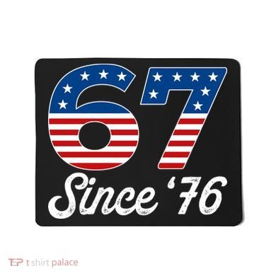 Patriotic 67 Since '76 USA 6-7 Meme Six Seven Mousepad