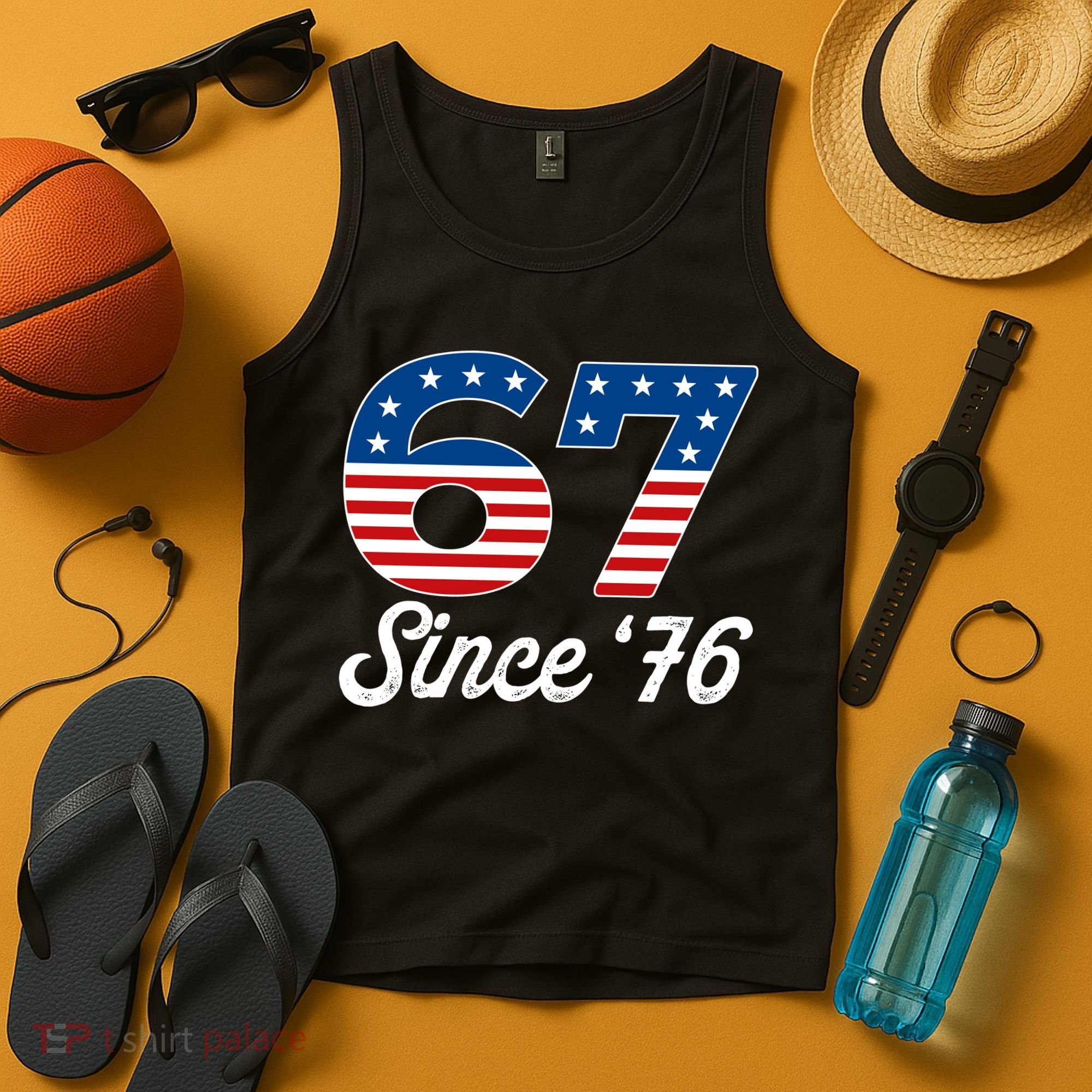Patriotic 67 Since '76 USA 6-7 Meme Six Seven Tank Top