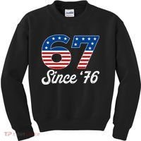 Patriotic 67 Since '76 USA 6-7 Meme Six Seven Kids Sweatshirt thumb 0