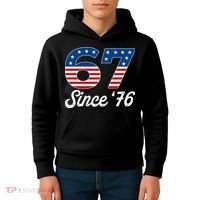 Patriotic 67 Since '76 USA 6-7 Meme Six Seven Kids Hoodie thumb 4
