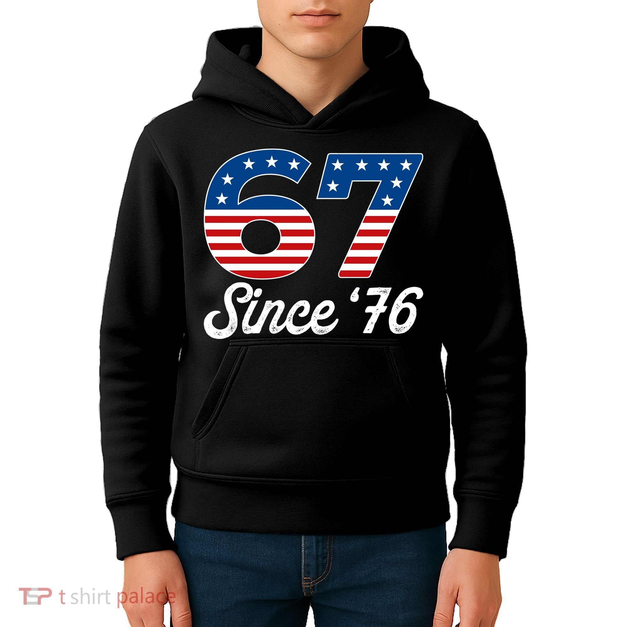 Patriotic 67 Since '76 USA 6-7 Meme Six Seven Kids Hoodie