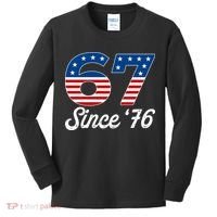 Patriotic 67 Since '76 USA 6-7 Meme Six Seven Kids Long Sleeve Shirt thumb 0