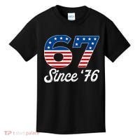 Patriotic 67 Since '76 USA 6-7 Meme Six Seven Kids T-Shirt thumb 0