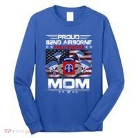 Proud 82nd Airborne Paratrooper Mom Us Flag Meaningful Gift Veteran Mother Funny Long Sleeve Shirt thumb 0