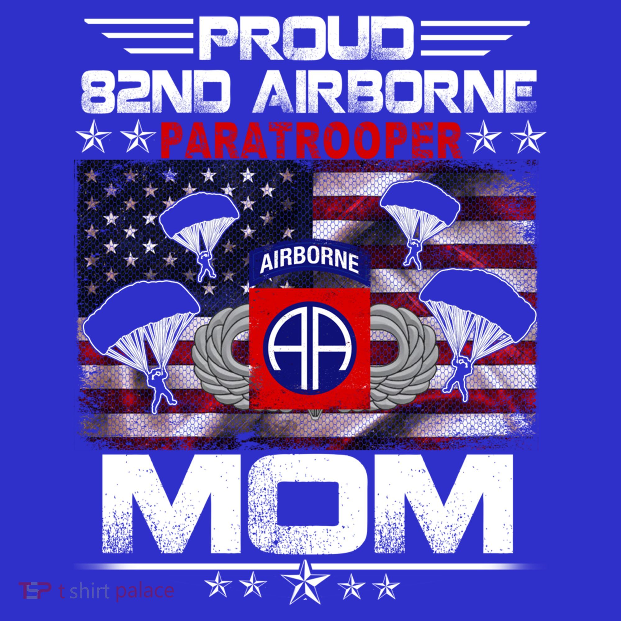 Proud 82nd Airborne Paratrooper Mom Us Flag Meaningful Gift Veteran Mother Funny Sweatshirt